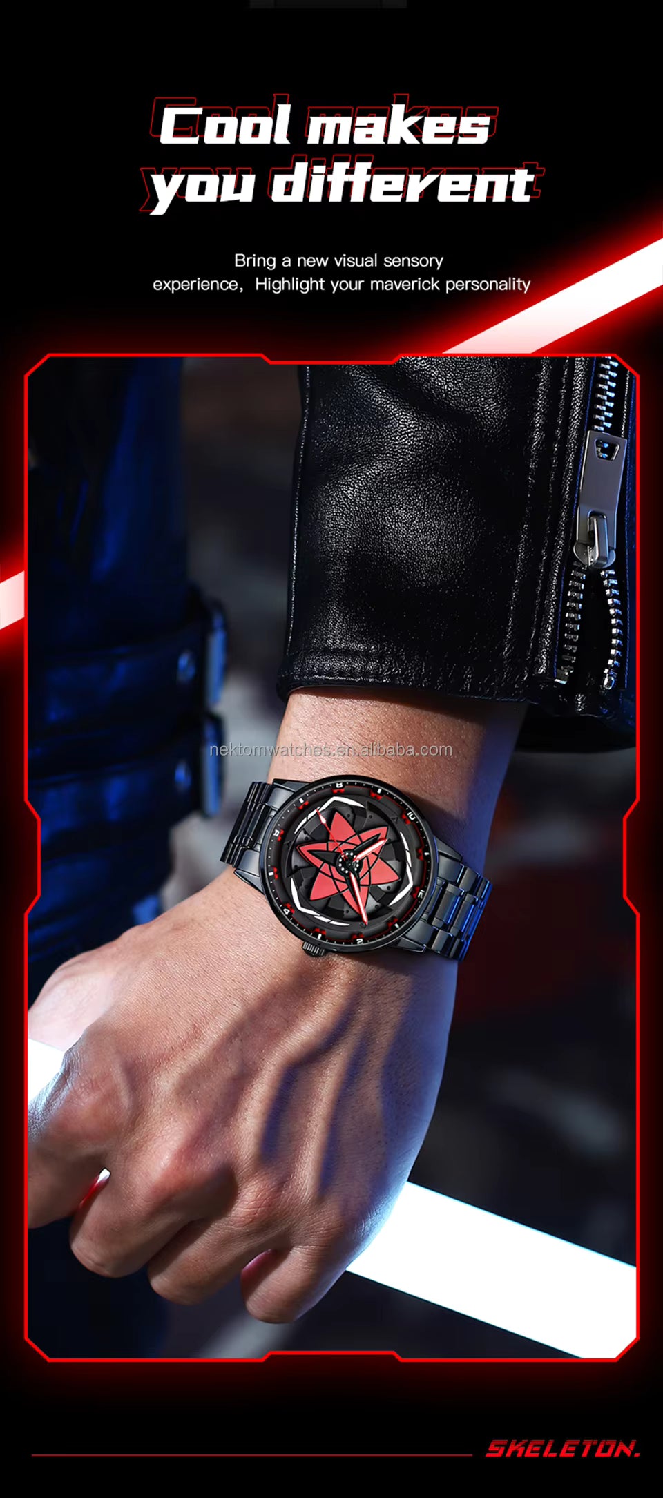 Uchiha  Sharingan Watch – 360° Rotating Anime Quartz Timepiece