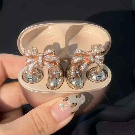 Open-Ear TWS Earbuds with Brass Hoop Design