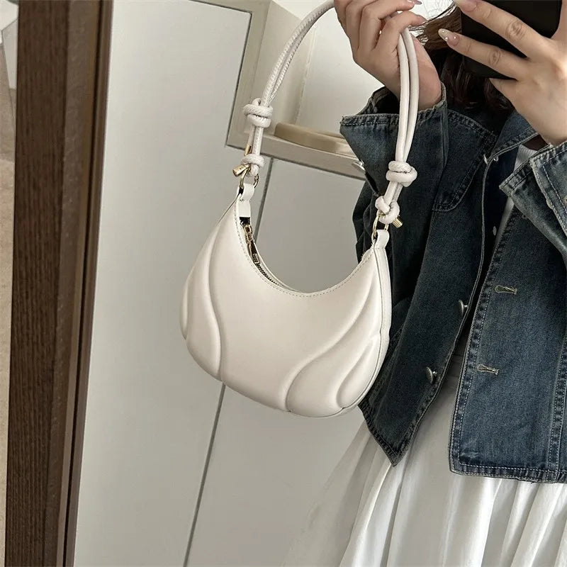 Women's PU Solid Color Hand Crossbody Outdoor Small Body Bag