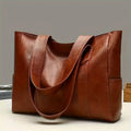 Vintage Retro Vegan Shoulder Bag Large Capacity Women's Casual