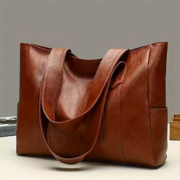Vintage Retro Vegan Shoulder Bag Large Capacity Women's Casual
