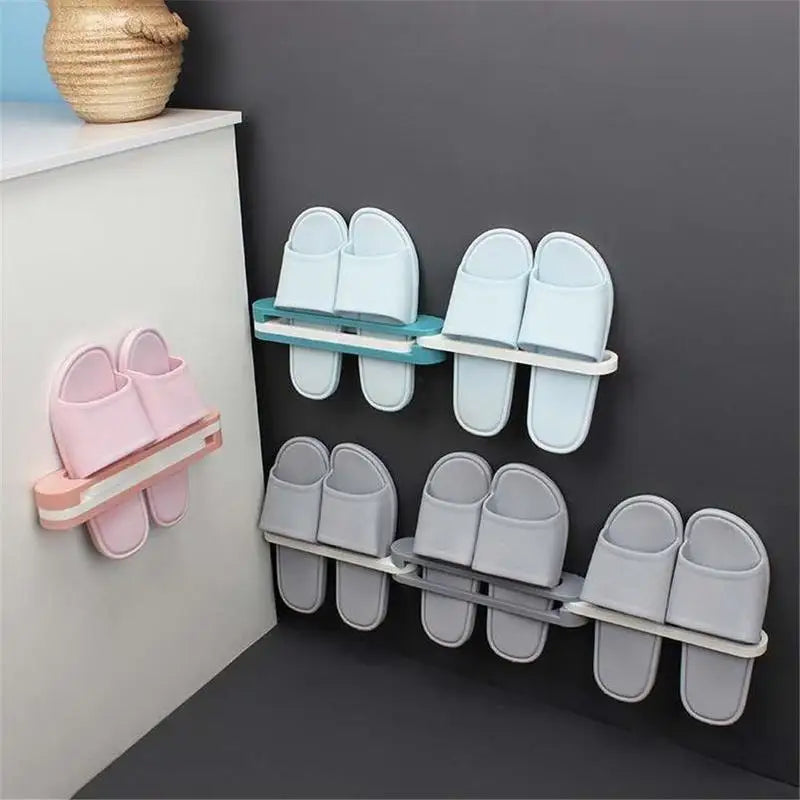 3-in-1 Folding Wall-Mounted Shoe Rack