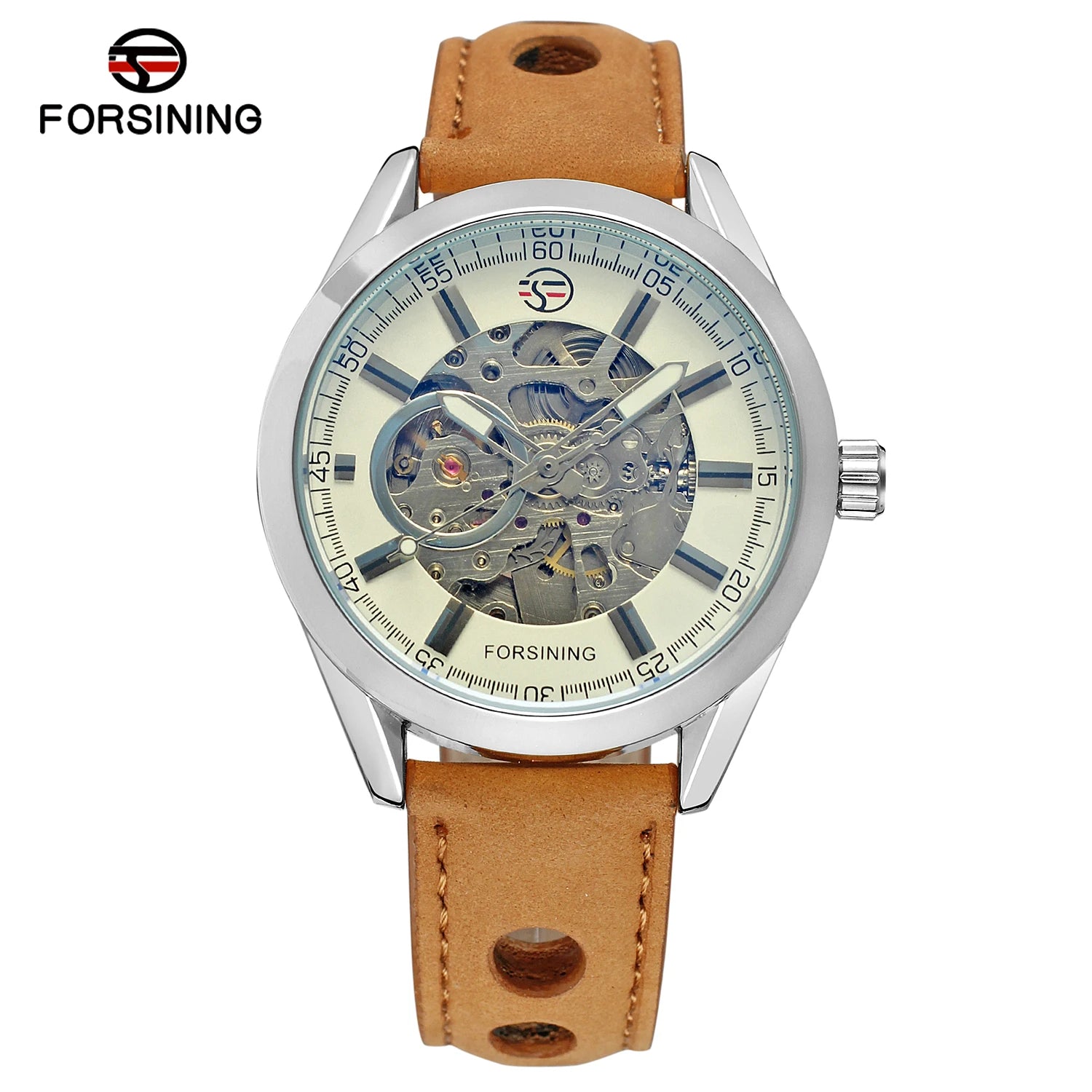 Forsining Skeleton Automatic Luxury Watch for Men