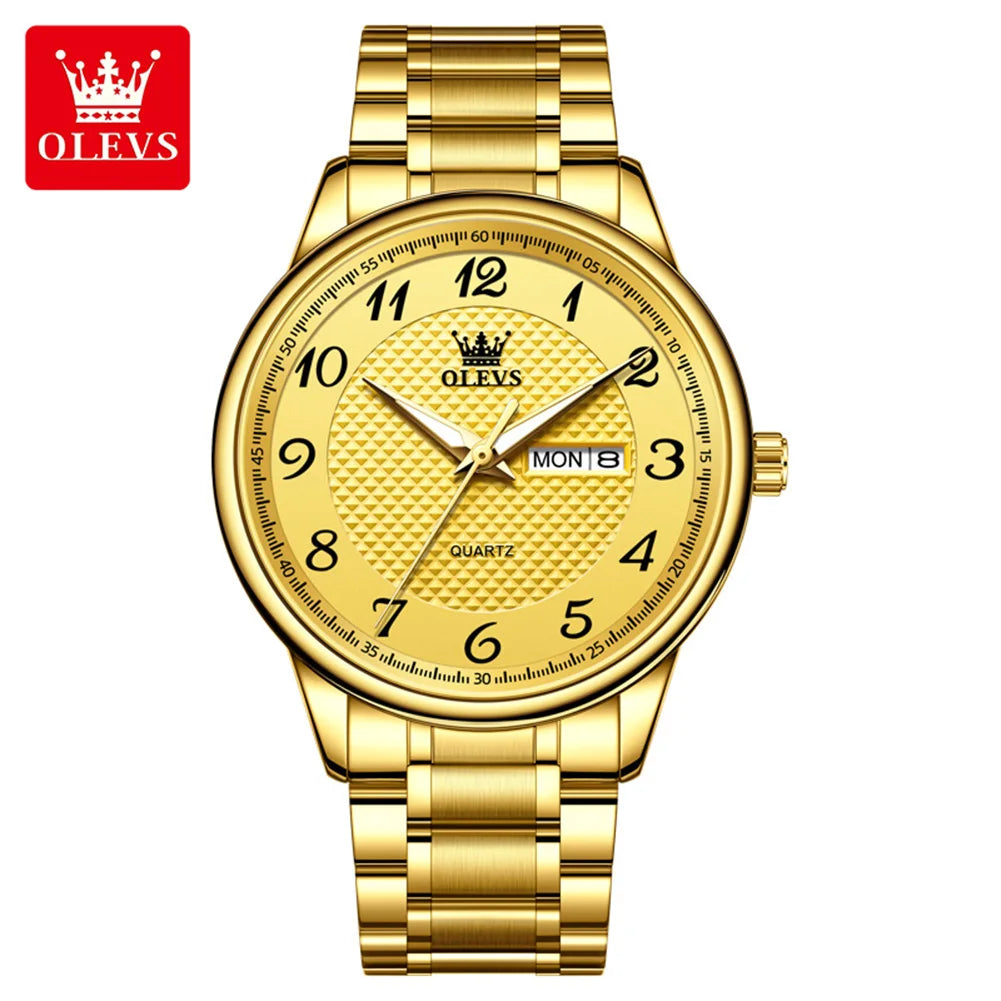 OLEVS 5667 Luxury Men's Stainless Steel Watch