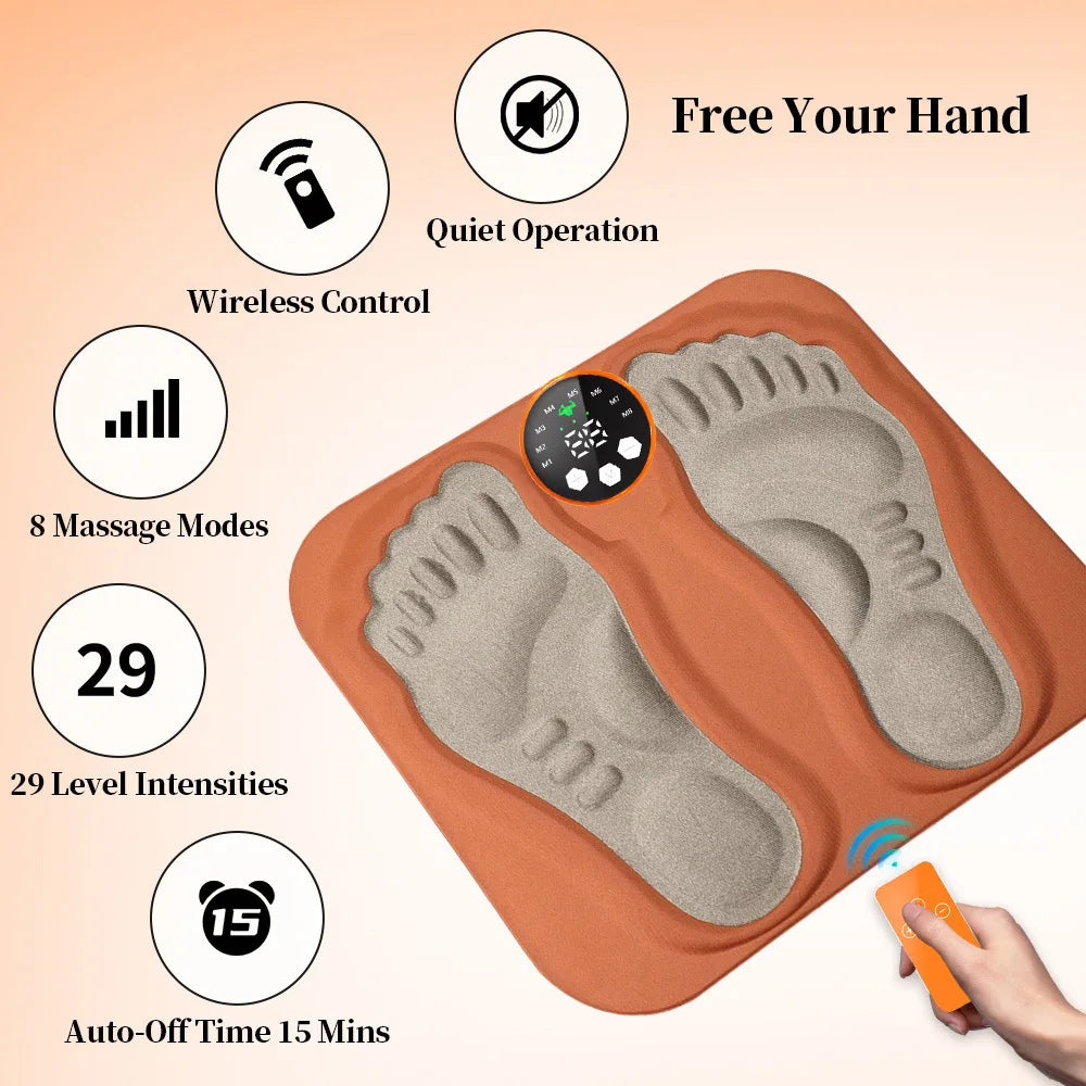 Wireless Remote Foot Massager with Acupoint Pulse