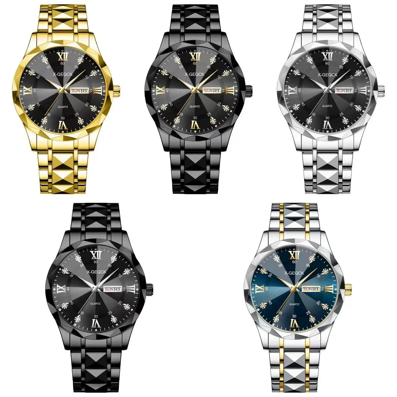 Men's Quartz Watch with Stainless Steel Band