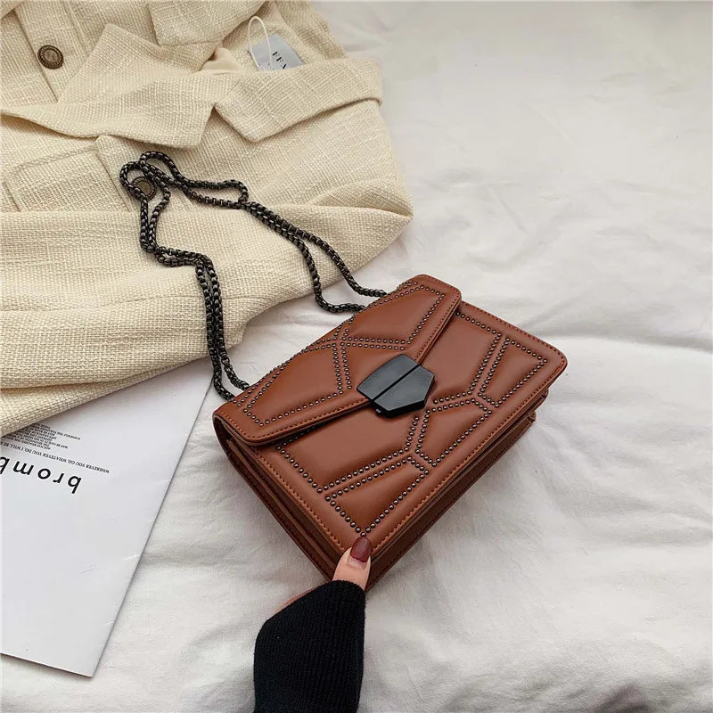 Chic Rivet Chain Shoulder Bags & Handbags