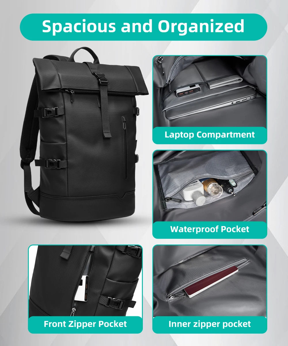 Large Capacity Waterproof Roll Top Backpack
