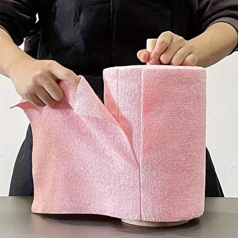 Washable Reusable Microfiber Towel Roll – 25×25cm Tear-Away Cleaning Cloth for Home & Car