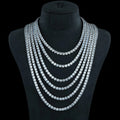 Tennis Link Cubic Zirconia Necklace Set