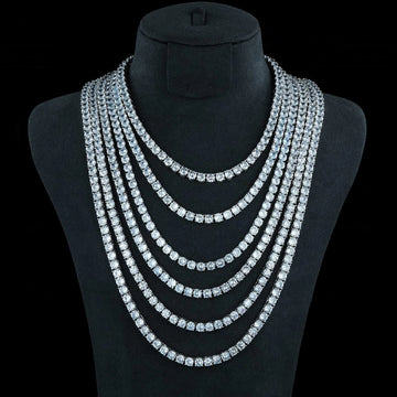 Tennis Link Cubic Zirconia Necklace Set