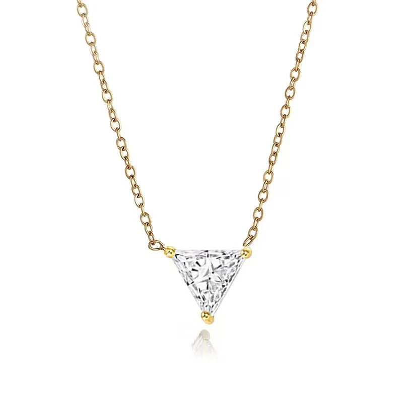 18K Gold Plated Teardrop Cubic Zircon Necklace
