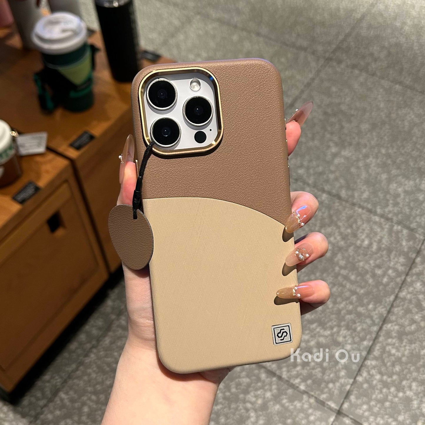 Premium Leather iPhone Case with Silk Texture & Metal Camera Frame | Supports Magnetic Charging