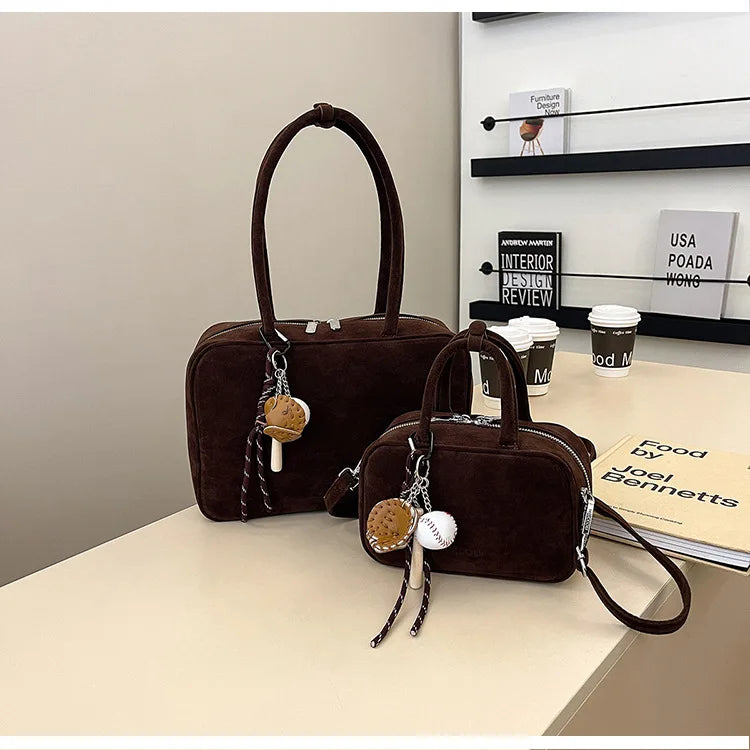 Popular Design Fashion Retro Design Women's Handbag Suede Leisure