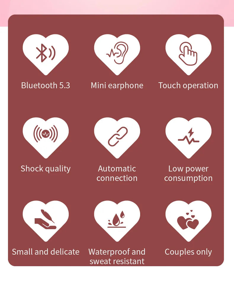 K520 Heart-Shaped Wireless Gaming Earbuds