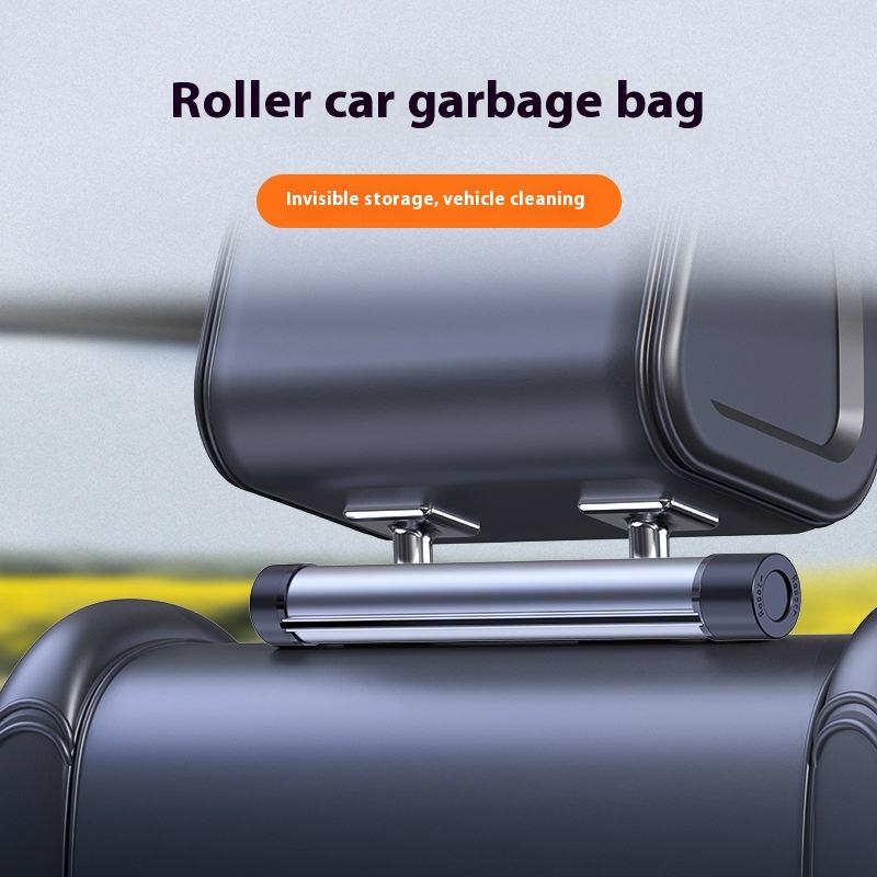 Car Back Seat Foldable Trash Can – Hidden Tube Design with Disposable Plastic Bags