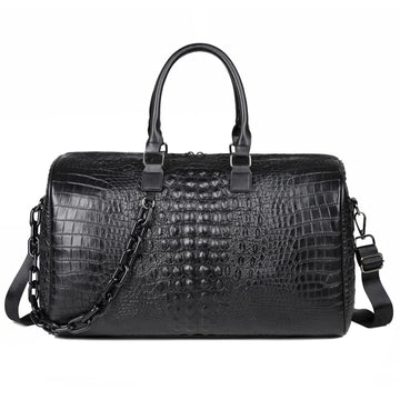 Fashion Waterproof PU Leather Unisex Duffel Bag with Zipper