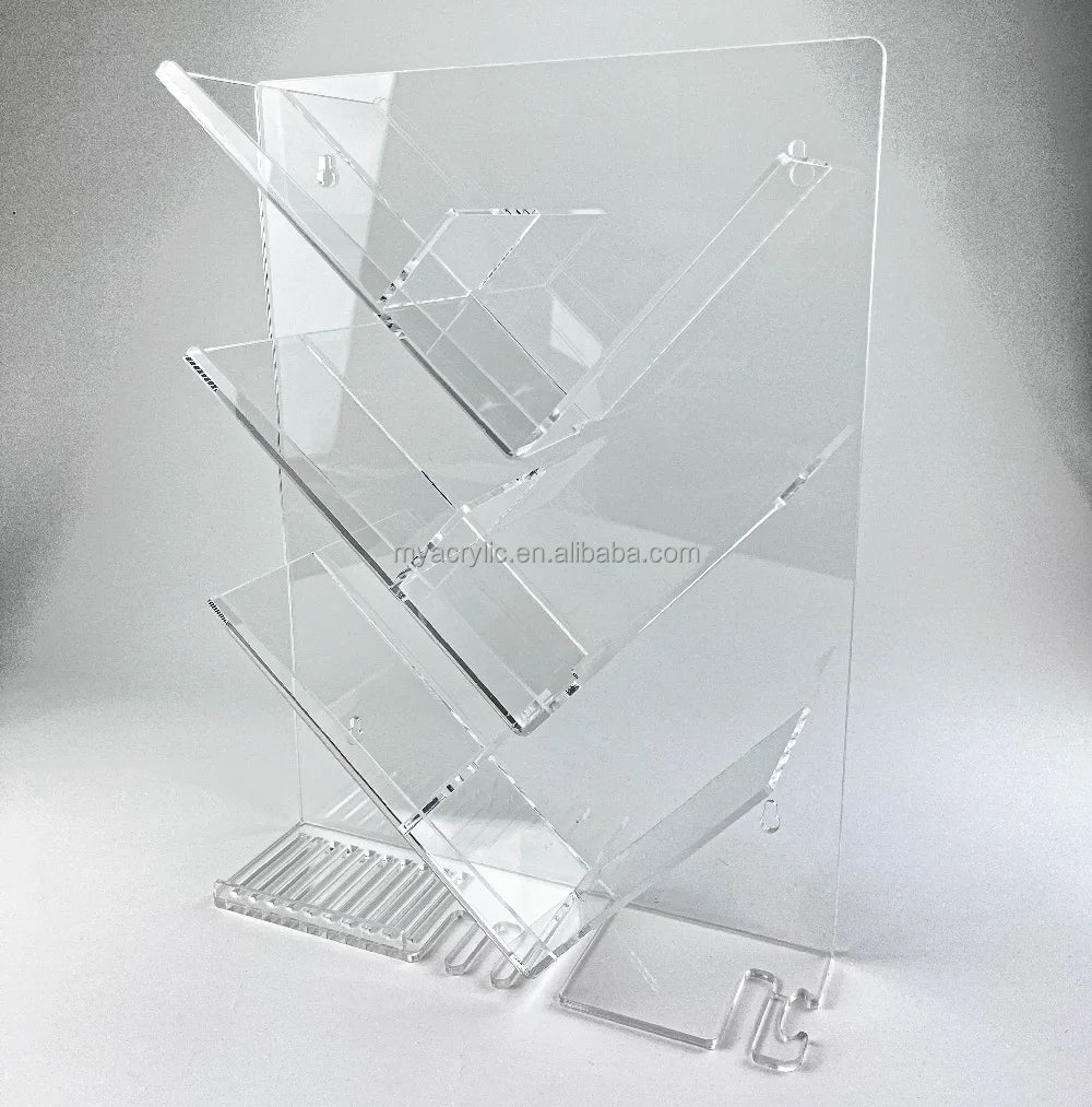 Acrylic Shower Caddy Shelves Slanted Shampoo Holder for Shower Wall