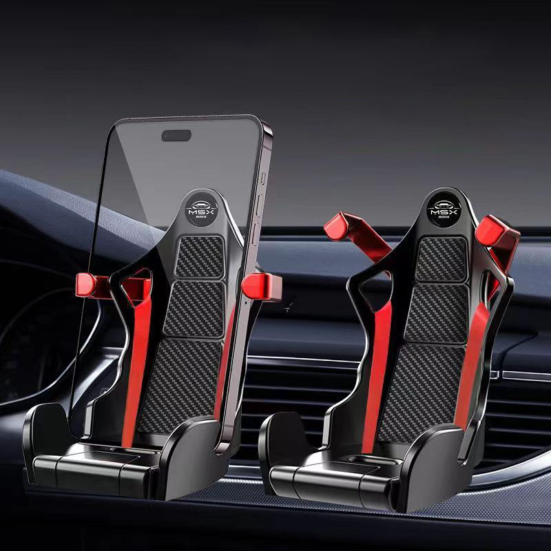 Carbon Fiber Car Phone Holder – Racing Style Air Vent Mount for Smartphones & In-Car Use