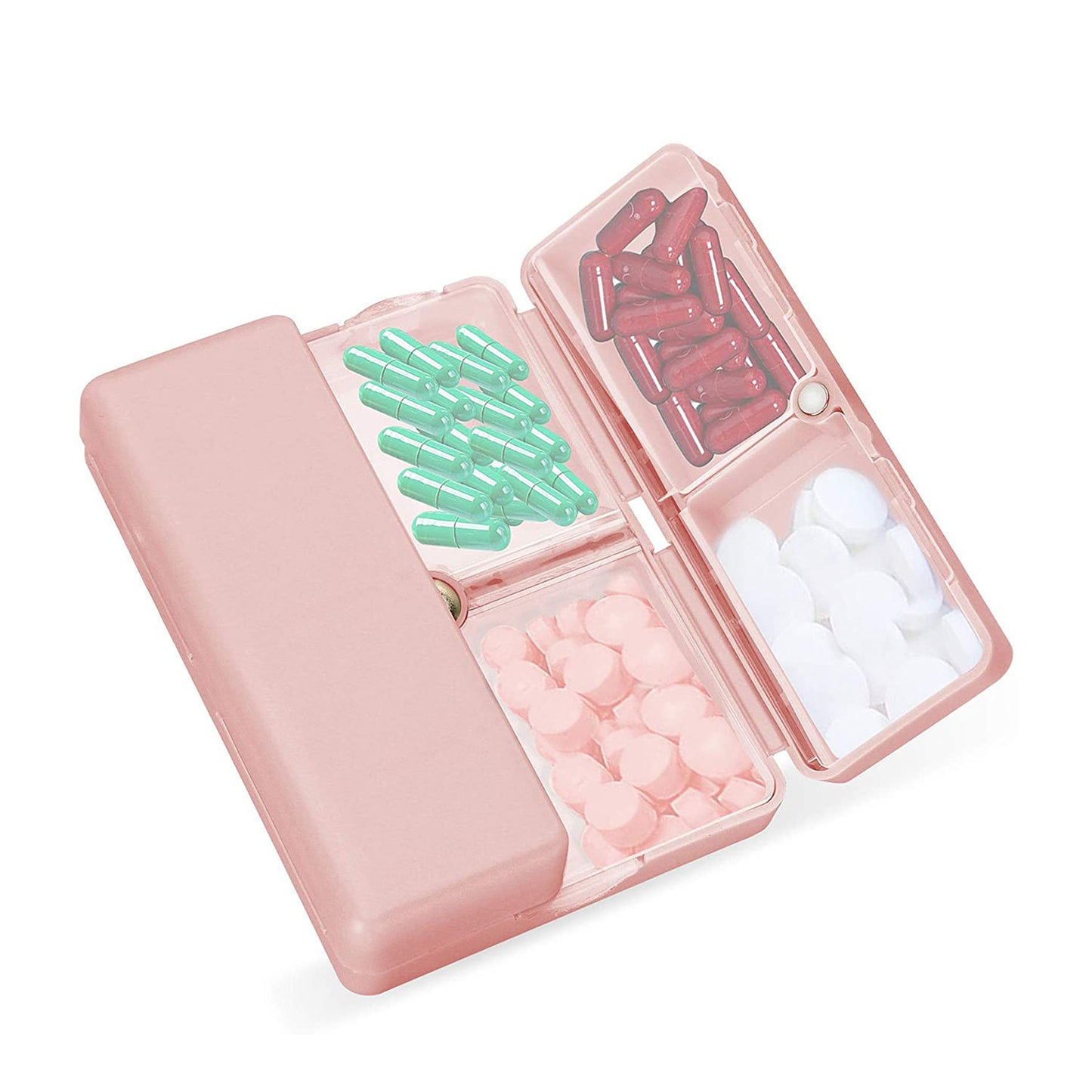 Portable 7-Grid Pill Organizer Box