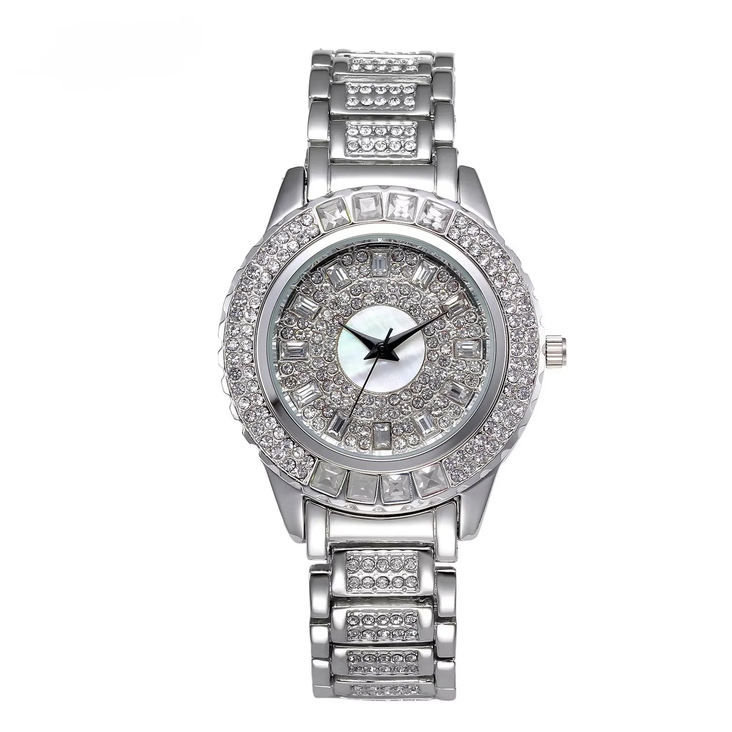 Luxury Women's Diamond Quartz Watch - Gold & Zircon