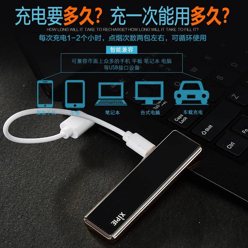 Fashion Design USB Rechargeable Electronic Arc Lighter Top Seller
