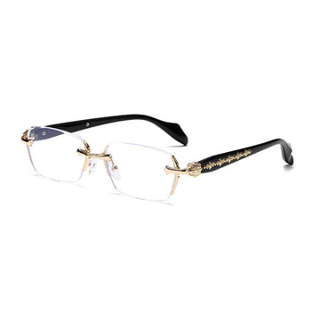 Classic Rimless Square Frame Reading Glasses for Men & Women