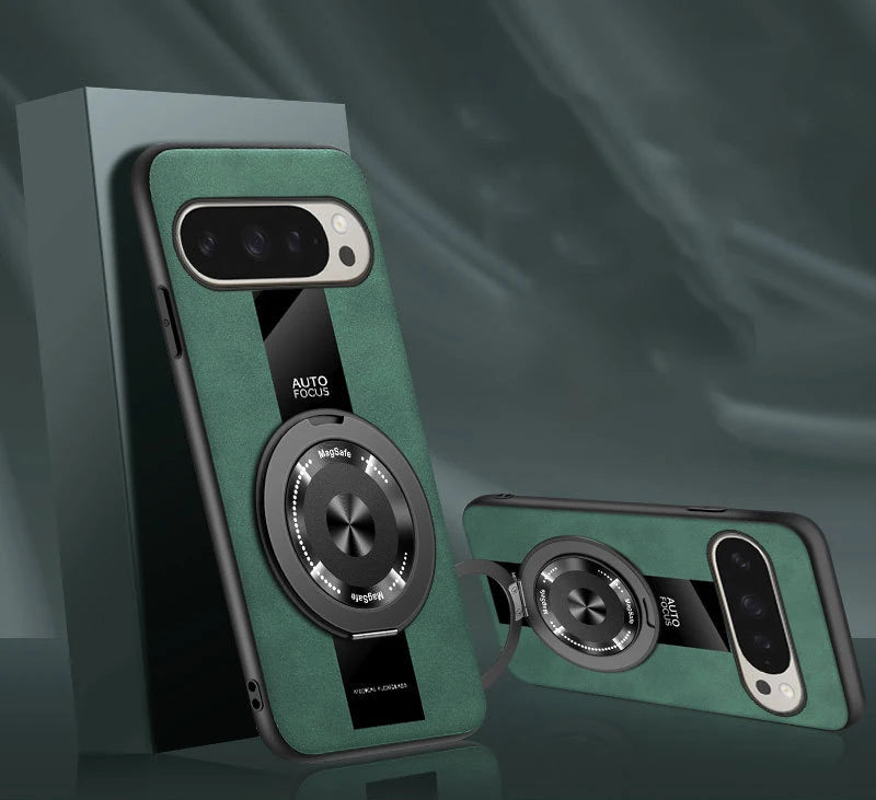 For Google Pixel  Mobile Phone Case PU Leather Rotating Holder