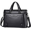 Men’s PU Leather Laptop Bag – Business Office Shoulder Briefcase & Handbag for Professionals