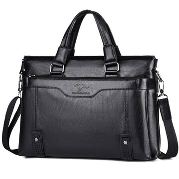 Men’s PU Leather Laptop Bag – Business Office Shoulder Briefcase & Handbag for Professionals