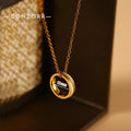 Titanium Steel Cateye Pendant Necklace