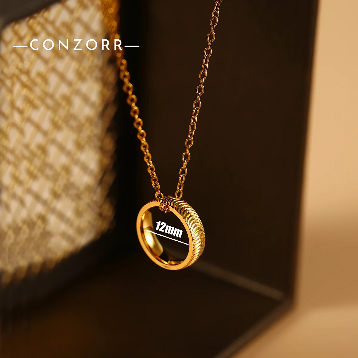 Titanium Steel Cateye Pendant Necklace
