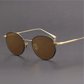 Retro Titanium Round Sunglasses for Men & Women