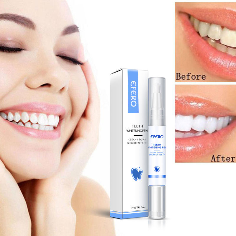 EFERO Teeth Whitening Pen – Dental Gel for Removing Tea, Coffee & Smoke Stains with Fresh Oral Care