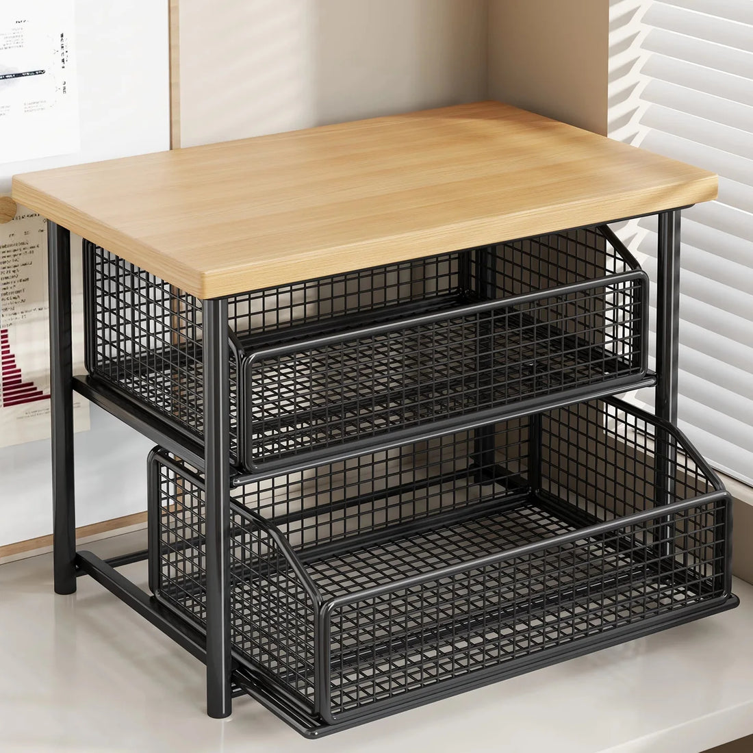 Storage Rack Desktop with Drawers Kitchen Storage Rack