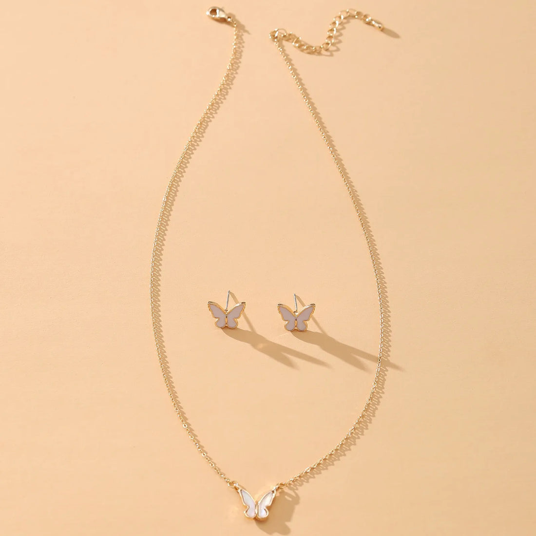 Elegant Oil-Drop Butterfly Jewelry Set