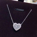 Exquisite Heart Pendant Necklace with Cubic Zirconia