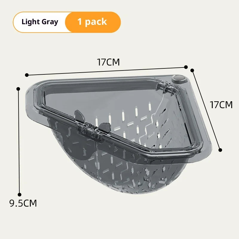 Magnetic Draining Triangular Kitchen Sink Filter, Household Food