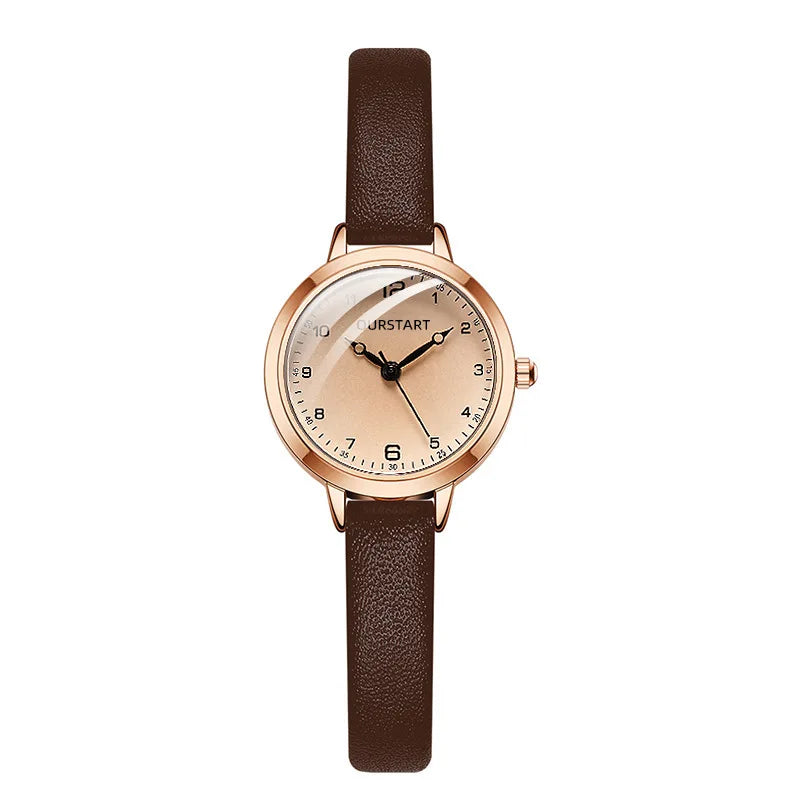 Retro Leather Strap Ladies Quartz Watch