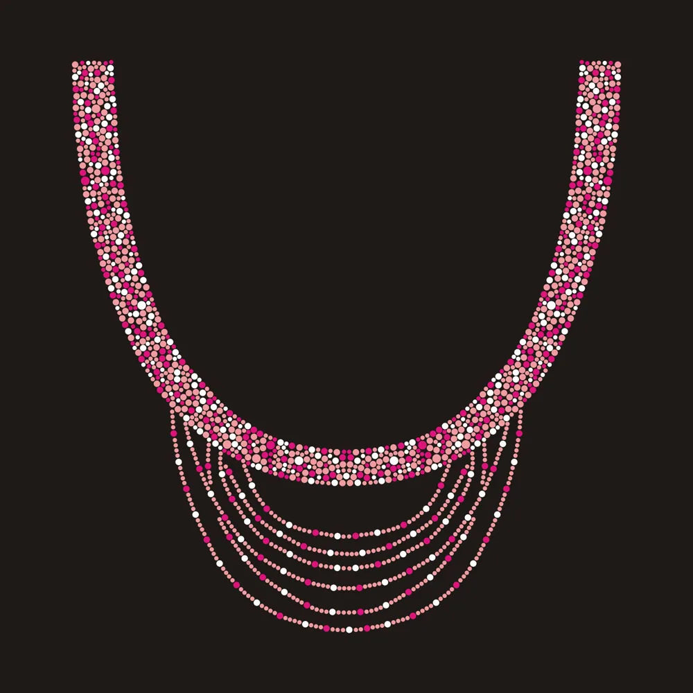 Customizable Bling Necklace with Rhinestone Motif