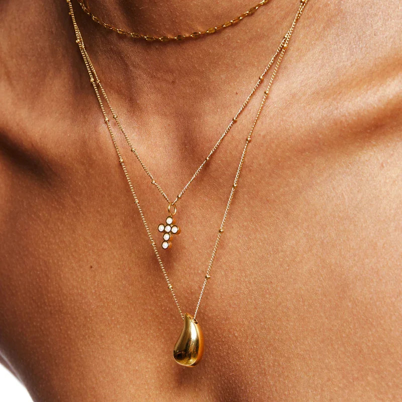 18K Gold Plated Pearl Layered Necklace