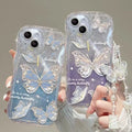 Wave TPU Glitter Butterfly Case for iPhone