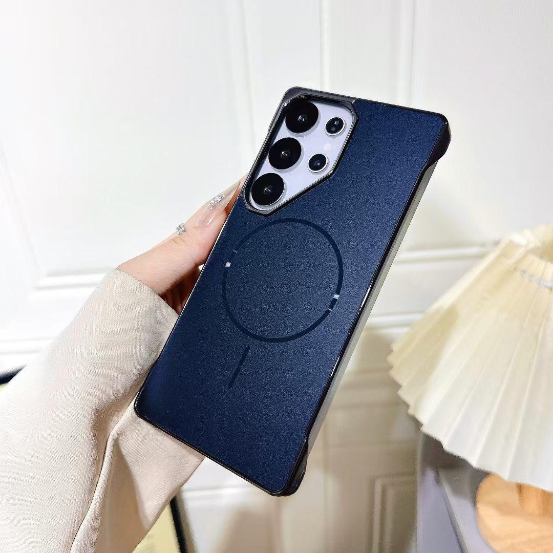 Japanese & Korean AG Fine Sand Magnetic Suction Case for Samsung – Matte Shockproof Magnetic Cover