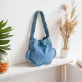Korean Cute Flower Shaped Washed Denim Mobile Phone Shoulder