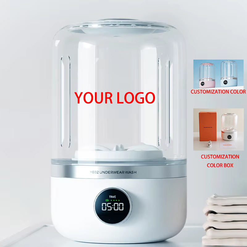 Portable Mini Washing Machine – 1L Capacity, USB Rechargeable, 4000mAh Battery, Wireless, Automatic, Compact Design for Baby Clothes