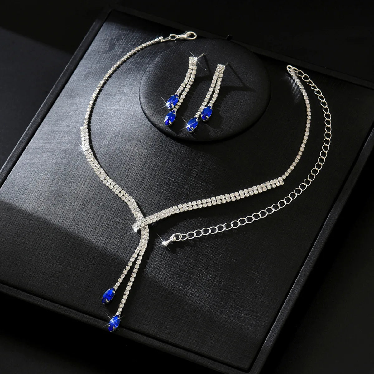 Luxury Zircon Bridal Jewelry Set - Necklace & Earrings
