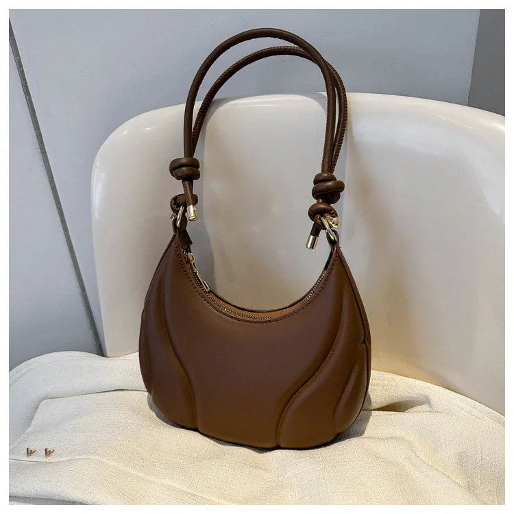 Women's PU Solid Color Hand Crossbody Outdoor Small Body Bag