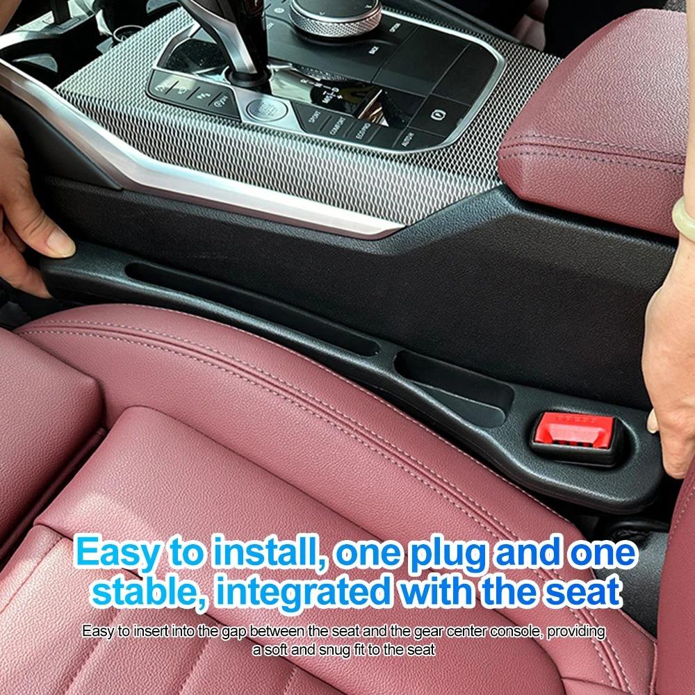 Car Seat Gap Filler – Leak-Proof Side Seam Plug Strip, Seatbelt Hole Drop Blocker Interior Kit