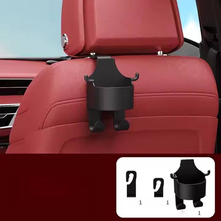 Universal Car Back Seat Water Cup Holder with Mobile Phone Stand Hook