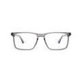 Men's Square Glasses Acetate Frame with Metal Temples